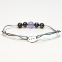 Vodnář - Saténový náramek