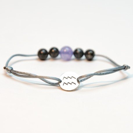 Vodnář - Saténový náramek