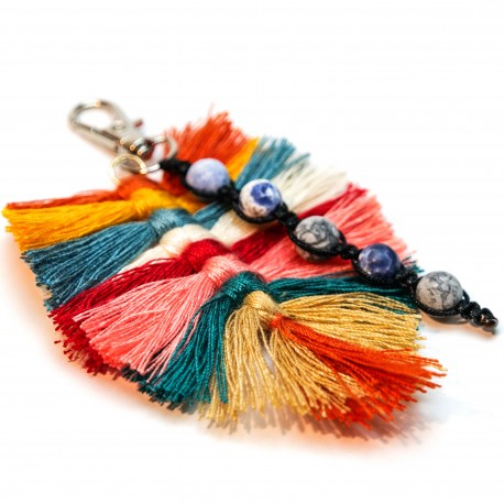 Macrame přívěsek / klíčenka - sodalit