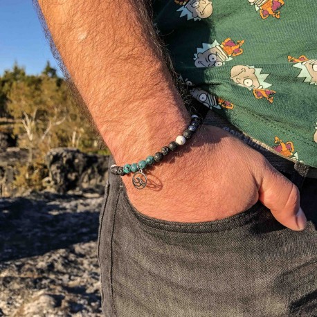 Minerální náramek Vlna / pánská velikost