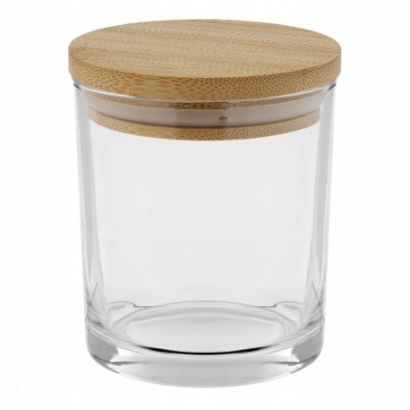 Sklenice na svíčky - s bambusovým víčkem - 230 ml
