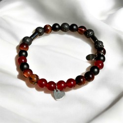 Tenebra - minerální náramek / pánská velikost