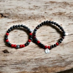 Párové minerální náramky Dua / pánský + dámský