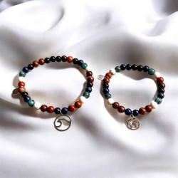 Párové minerální náramky Coniunctio / pánský + dámský