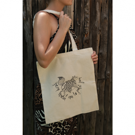Plátěná eco taška - Hrdá kočka