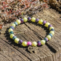 Minerální náramek - Sapientiae - kočičí přívěsek