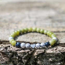 Probitatis - Minerální náramek s hematitovým srdíčkem