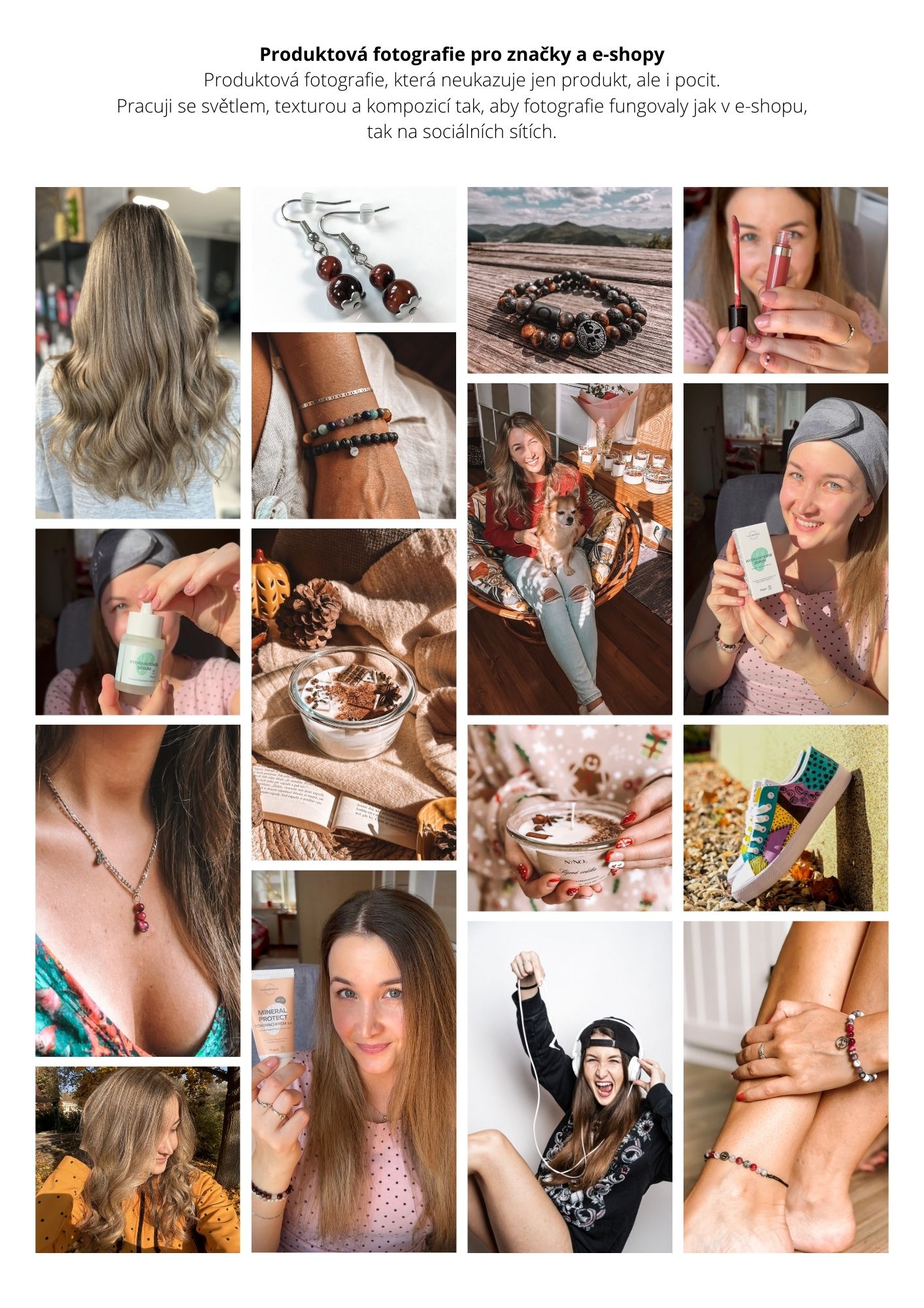 UGC portfolio - fotografie a produkty